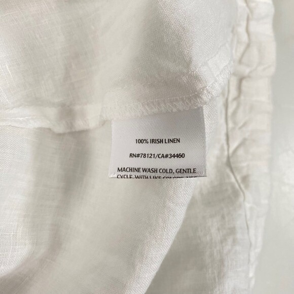 Eileen Fisher Womens 100% Irish Linen Jacket sz XL White Hooded Full Zip Cinch - Picture 10 of 15